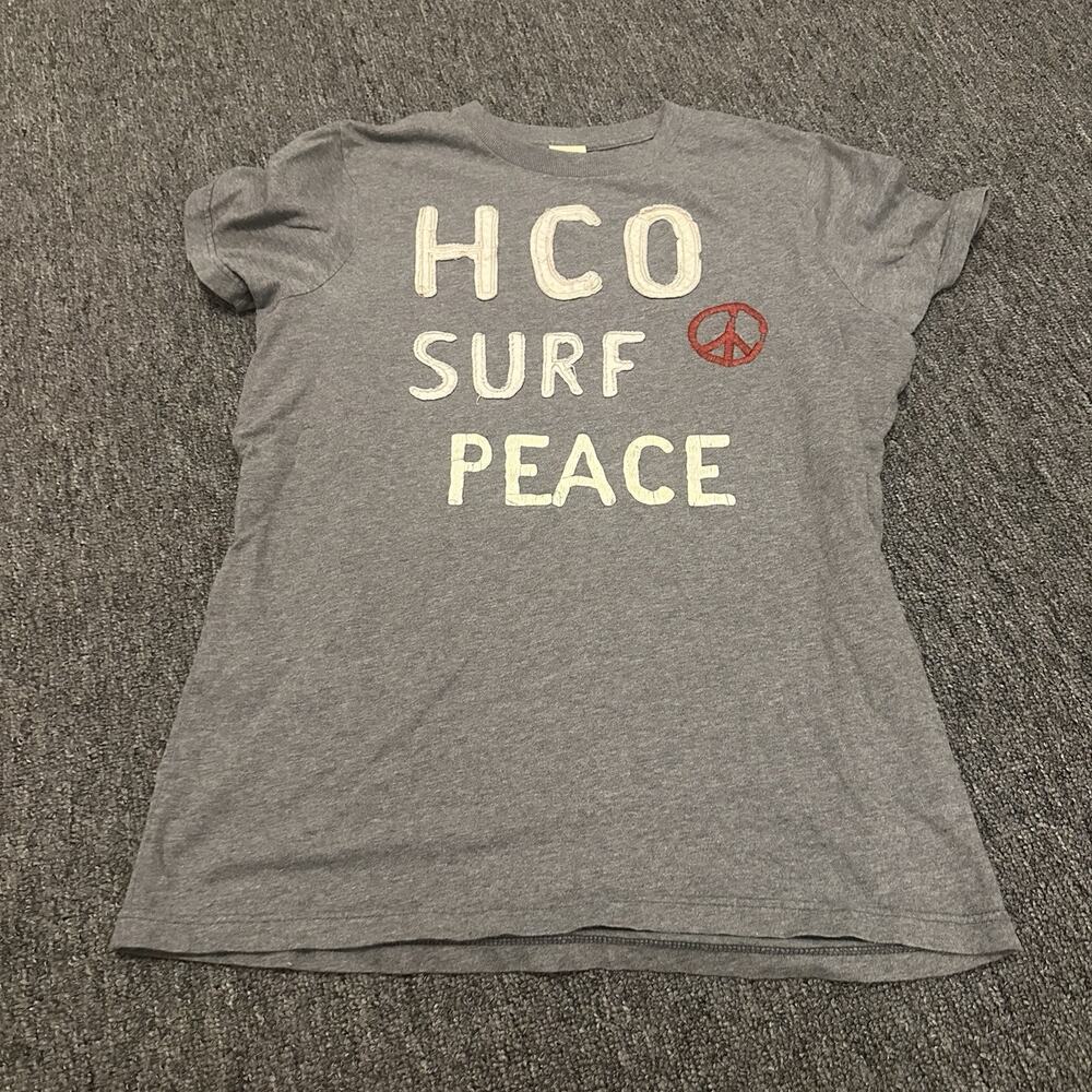 Hollister Women’s HCO Short Sleeve T-Shirt XL Y2K Surf Casual Preppy Beach
